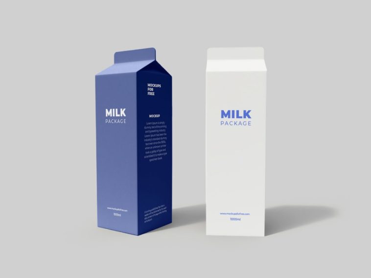 Tetra Pack Milk Packaging Mockup