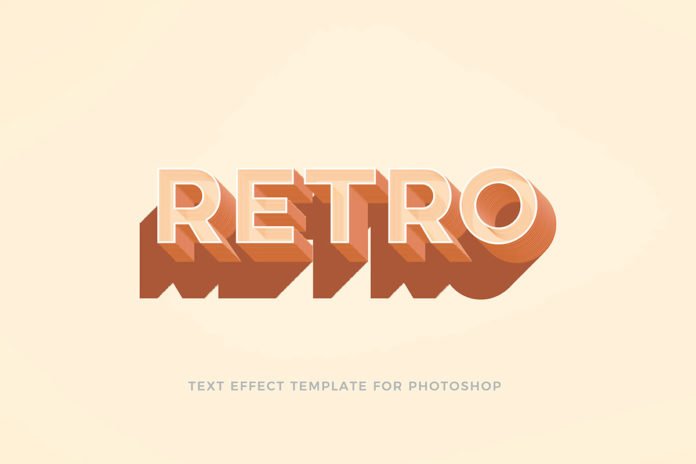 Retro Style PSD Text Effect