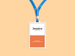 ID card Badge PSD Mockup
