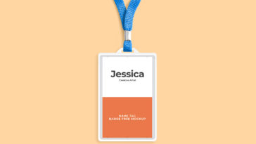 ID card Badge PSD Mockup