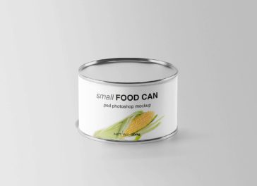 Small Food Tin Can Mockup - PsFiles