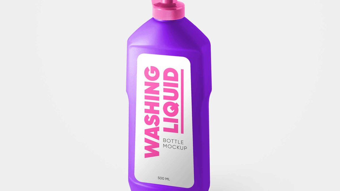 Free Dish Wash Bottle Mockup for Branding Best Free Mocckups