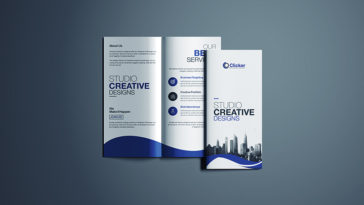 bi-fold brochure mockups flyer templates psd print design
