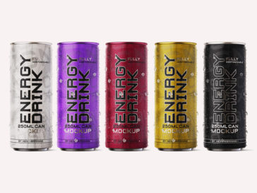 Tin Can Beer PSD Mockup
