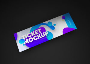 Long Card Paper Mockup