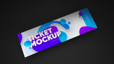 Long Card Paper Mockup