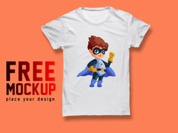White T SHirt for Kids PSD