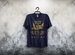 Typography T-shirt Hanged on Texxtured Wall PSD Files