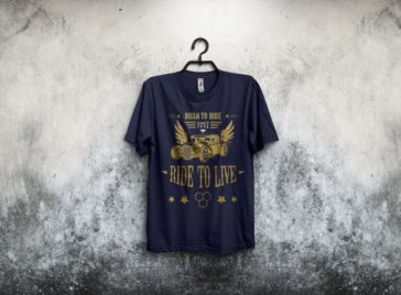 Typography T-shirt Hanged on Texxtured Wall PSD Files