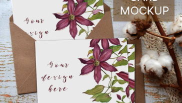 Weddign Card Mockup Scene