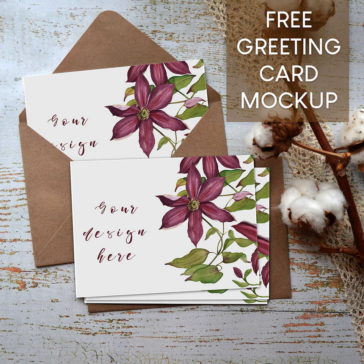 Weddign Card Mockup Scene