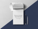Notepad overhead view Mockup PSD Free Download - PsFiles