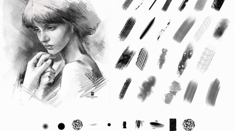 Free Oil Paint Brushes Set 1 Photoshop - PsFiles