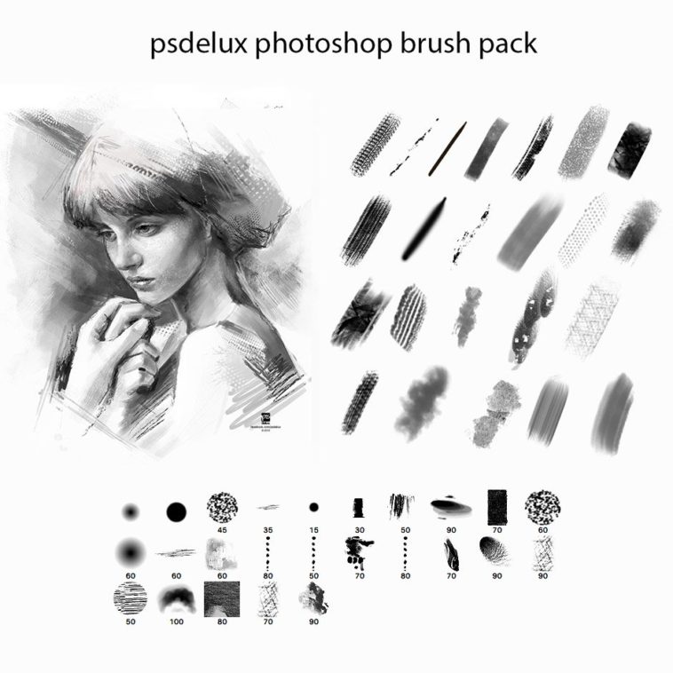 Charcole photoshop brush pack