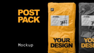 DHL Courior Package Mockup