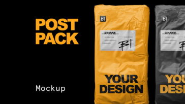 DHL Courior Package Mockup