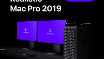 Dual PC monitor Mockup PSD