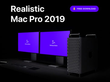 Dual PC monitor Mockup PSD