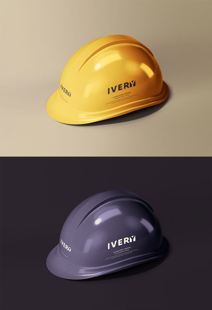 Free Simple Construction Helmet Mockup PSD PsFiles