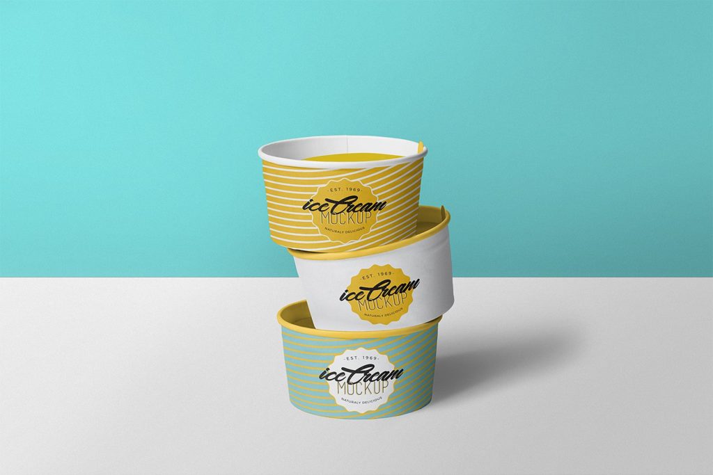 Free Ice Cream Cup Package Mockup PSD - PsFiles