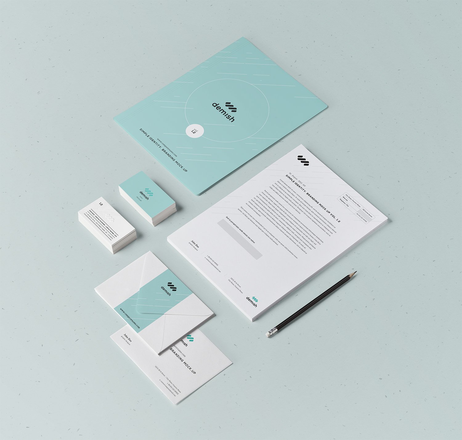 Download Free Stationery Branding Mock Up Psd Psfiles PSD Mockup Templates