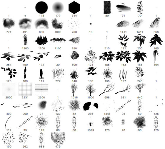 Free 84 Digital Painting Brushes Photoshop - PsFiles