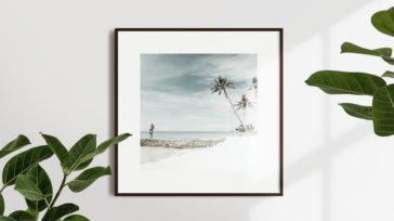 Minimal Poster Frame Mockup on Wall