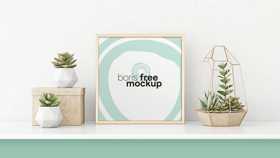 Download Free Square Photo Frame Scene Mockup Psd Psfiles