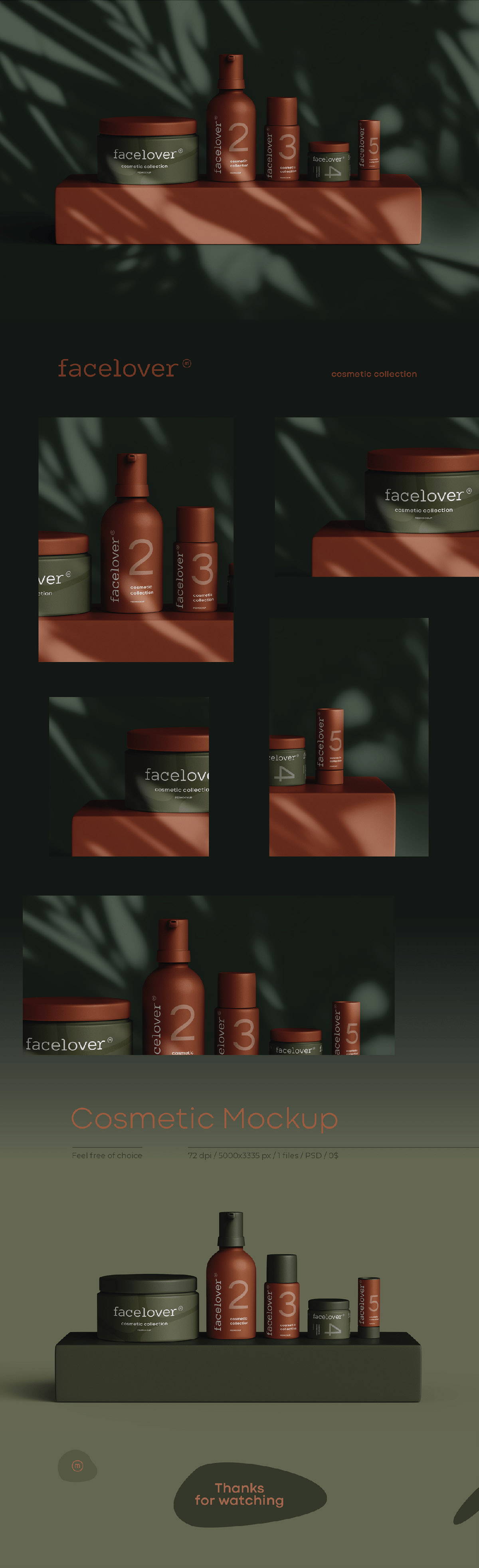 Clean and Minimal Looks Cosmetics Items Packaging Mockups