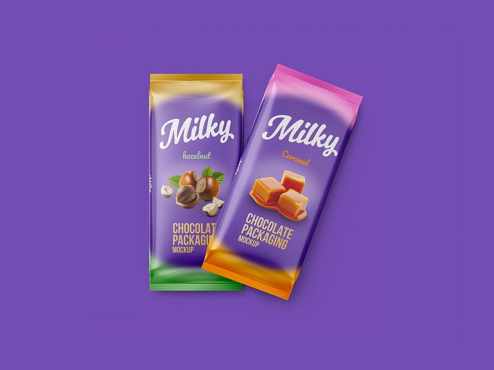 Free Premium Download Chocolate Bar Wrapping Mockup Psfiles