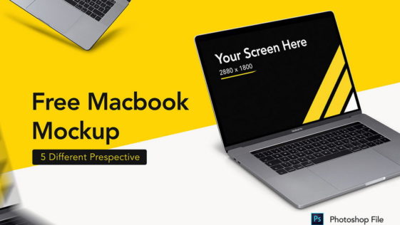 5 Free Macbook Mockup Set   PsFiles