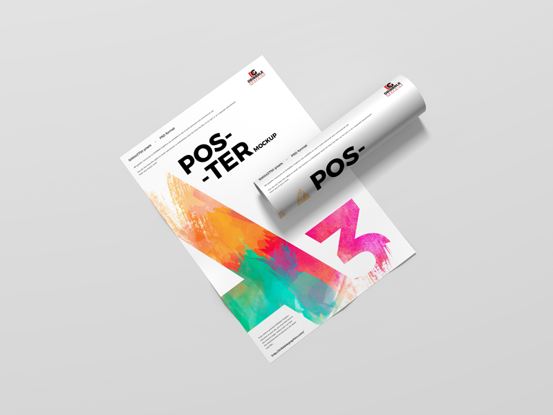 Download Modern A3 Poster Free Mockup Psfiles