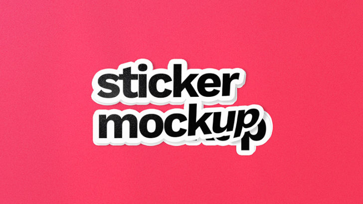 Free Die Cut Sticker Mockup PSD - PsFiles