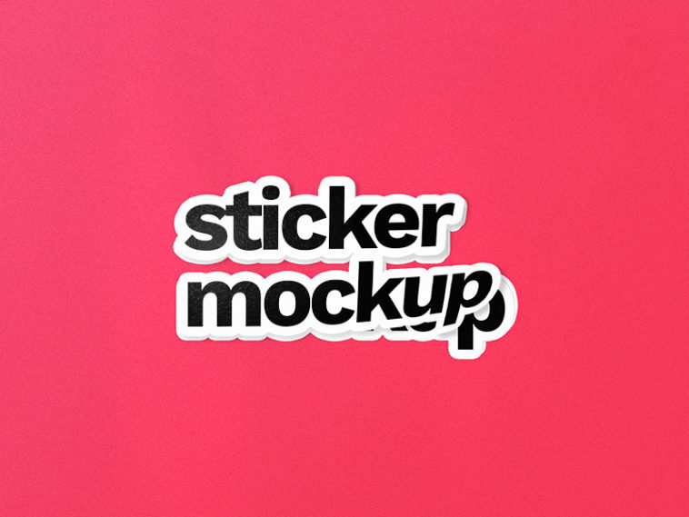 Sticker Cut Text Effect Mockup