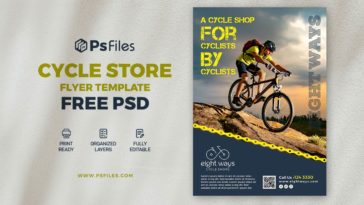 Cycle Store Promotion Free PSD Flyer Template - Free PsFiles