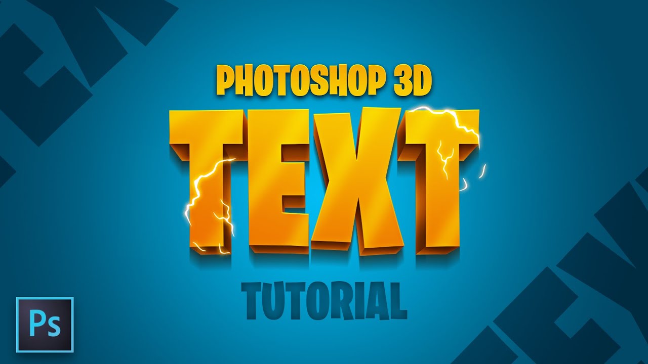 Easily Create 3D Text In Photoshop Tutorial By EdwardDZN - PsFiles