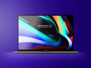 Free MacBook Pro 16 Mockup PSD & Ai