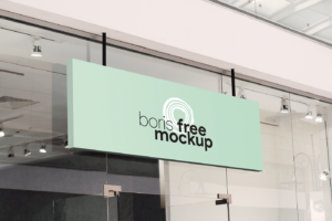 Free PSD Shop Signage Mockup