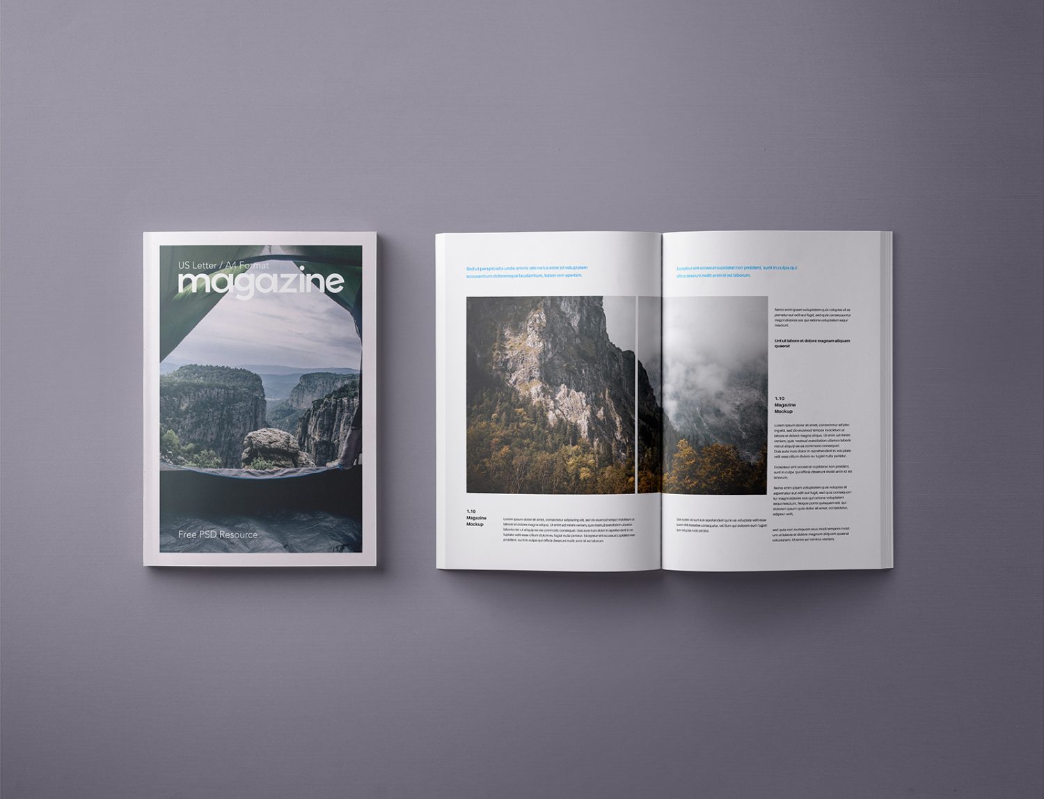 Download Free Psd Magazine Mockup Template Us A4 Psfiles