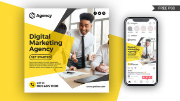 Digital Marketing Social Medi Post Design PSD Templates