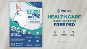 Hospital Health Care Free PSD Flyer Template