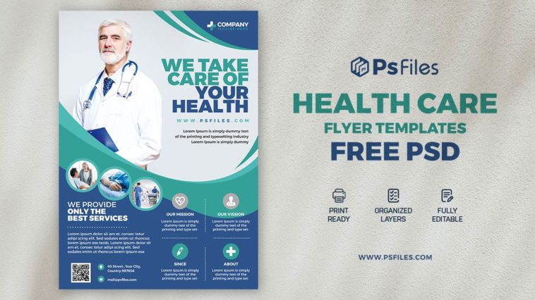 Hospital Health Care Free PSD Flyer Template