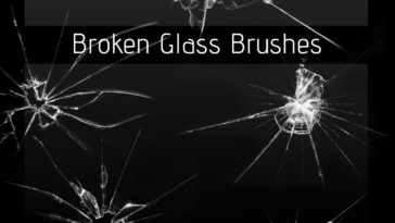 shattered glass cracks brushes