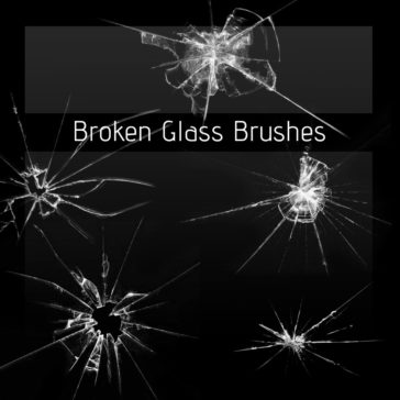 shattered glass cracks brushes