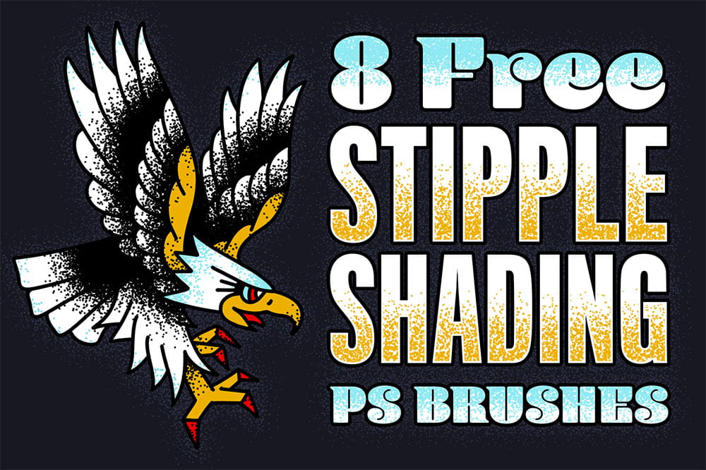 Free Pack of Stipple Shading Photoshop Brushes - PsFiles
