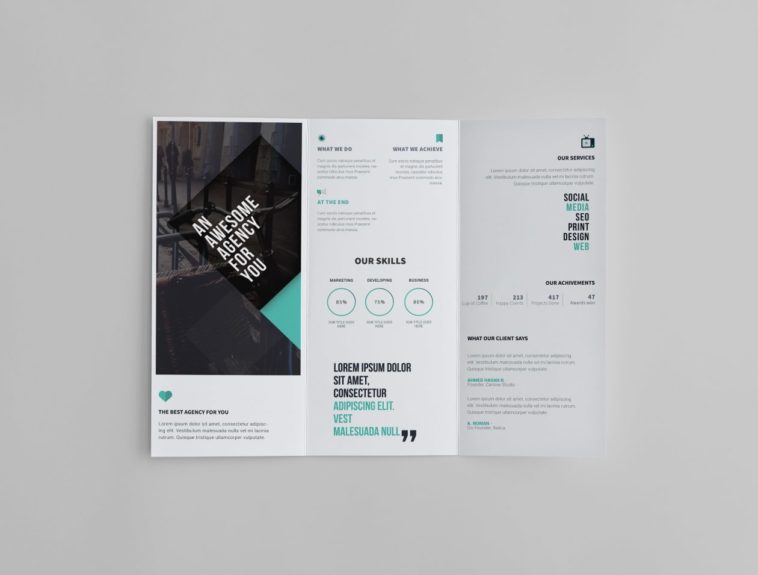 Tri-Fold Brochure PSD Template