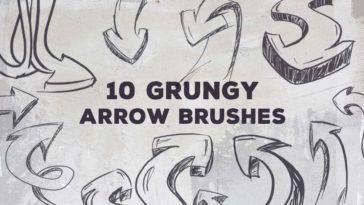 grungy arrow brushes abr