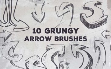 grungy arrow brushes abr