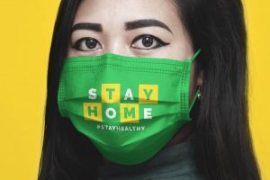 Corana COVID 19 Virus Mask Mockup PSD