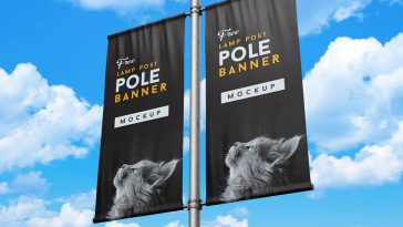 Pole Banner Mockup